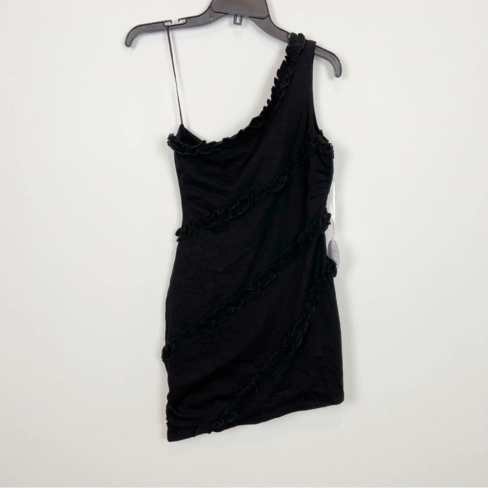 More To Come Camila One Shoulder Dress in Black Size S